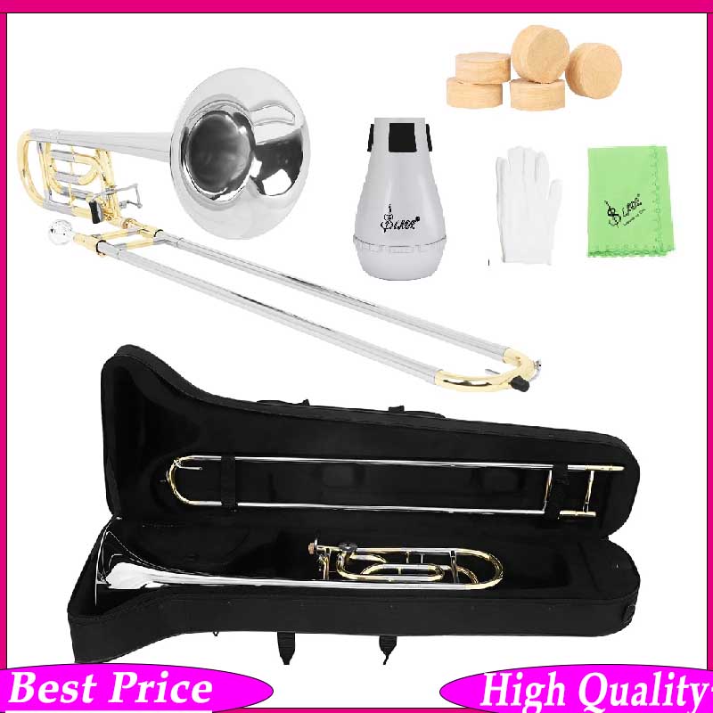 Trombone Mouthpiece - SLADE テナートロンボーン ブラス Bb調 Bフラット管楽器 トロンボーン用キュプロニッケル製マウスピース＆アクセサリー付き