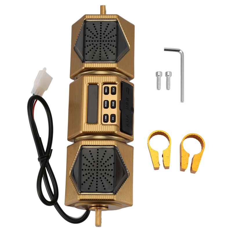 Audio Music Free Mp3 - お客様に人気のバイク用MP3プレーヤー、ハンドルバースピーカー、Bluetooth対応、FMラジオ、防水、調整可能なブラケット、バイク用オーディオステレオ