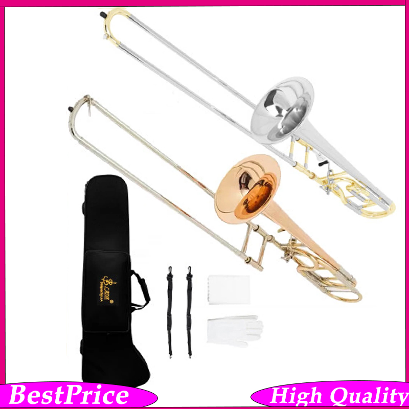 Trombone Mouthpiece - SLADE テナートロンボーン Bb プロフェッショナルブラス管楽器 ラッカー仕上げ 金メッキ