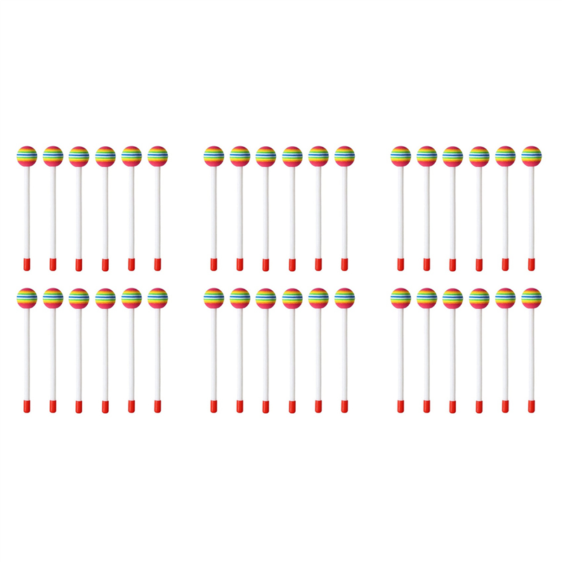 Audio Music Lollipop - A06F-36 個ロリポップドラムマレットスティックラウンドレインボーハンマーパーカッションスティックドラムスティック子供用子供マレットミュージカル