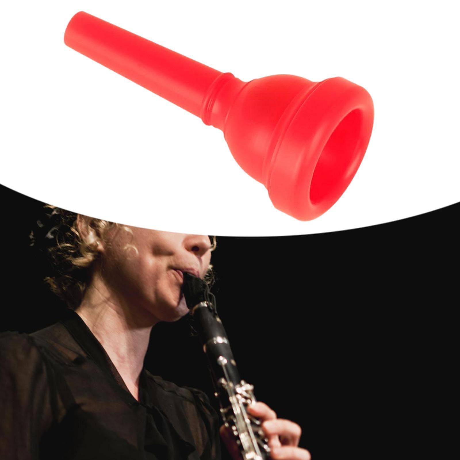 Trombone Mouthpiece - ABS レッド トロンボーン マウスピース 耐久性のある人間工学に基づいた素晴らしいサウンドの楽器パーツ 初心者や学生向け