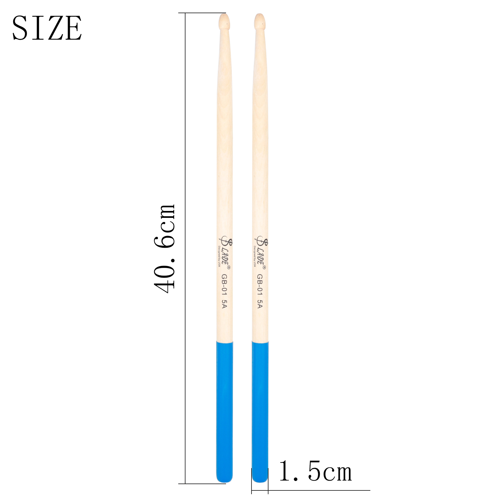 Drum Stick 5A - Slade-プロのメープルリムースティック,木製のパーセンタイルアクセサリー,ドラム用,楽器用,5色,5a,1ペア