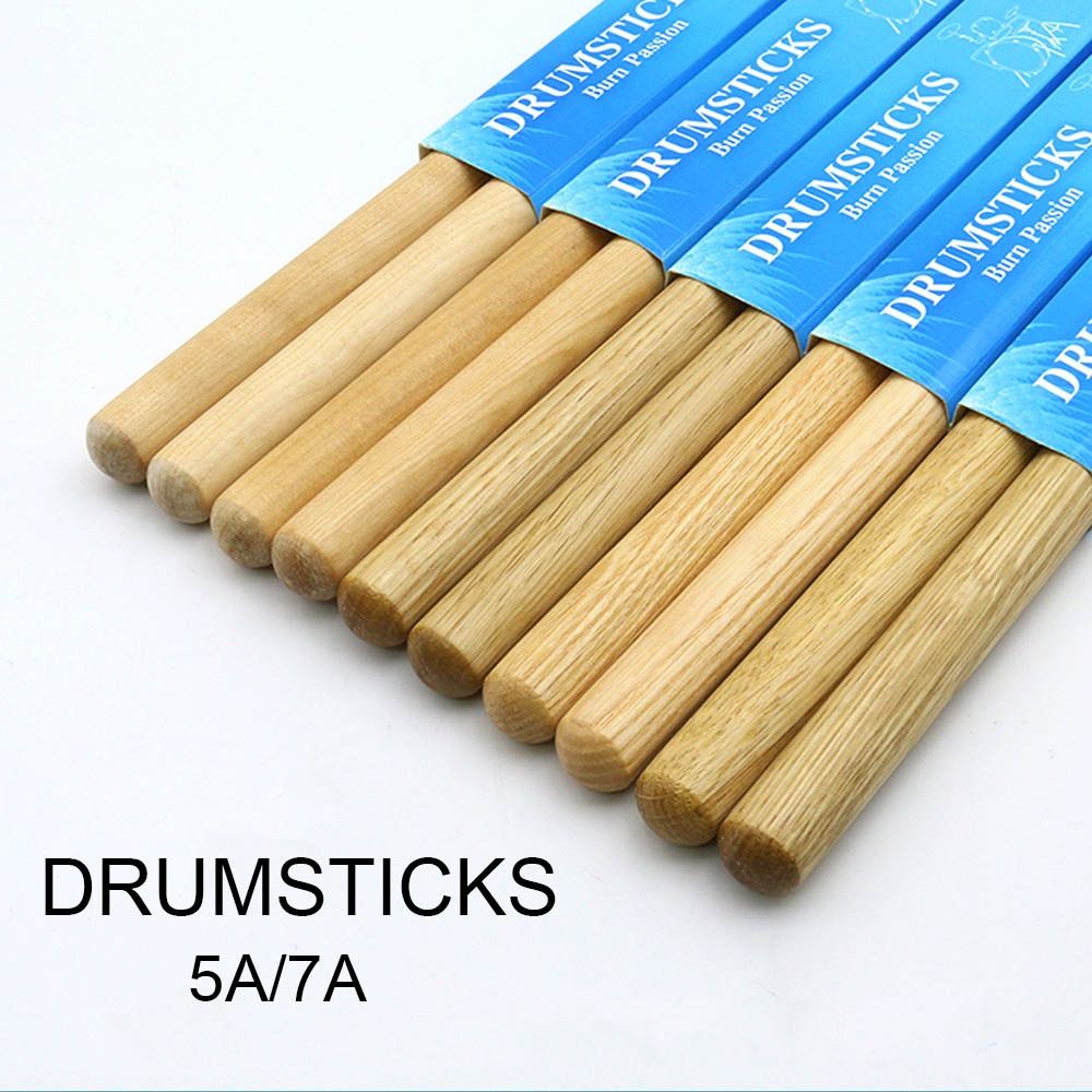 Drum Stick 5A - クラシック5A/7Aドラムスティック1ペア オーク材ドラムスティック ウォールナット材楽器アクセサリー ドラム