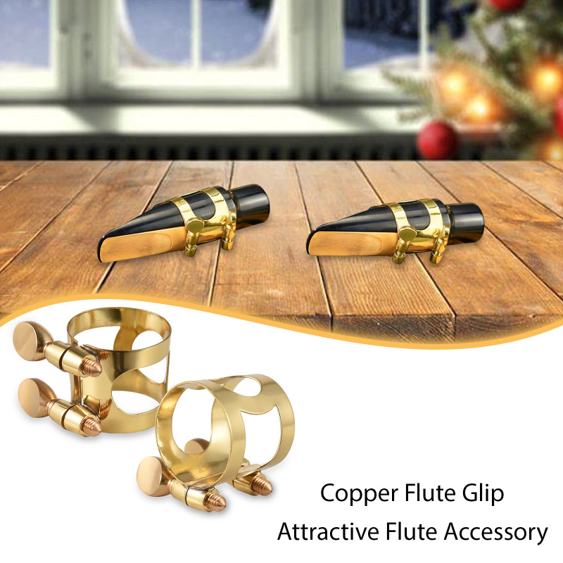 Trombone Mouthpiece - ハイピッチワニ真鍮ワニ口取り付け、調整可能なダブルスクリュー、マウスピースクリップアクセサリー、tor、alto