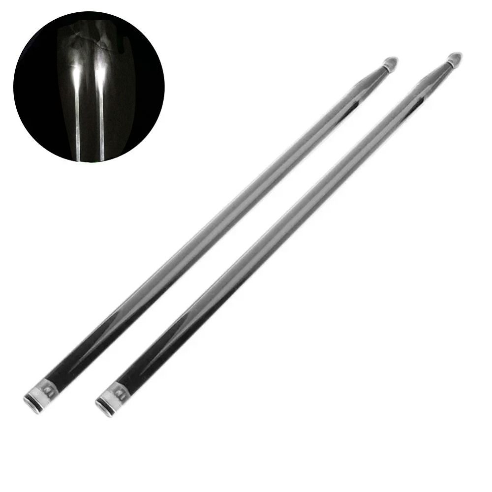 Drum Stick 5A - 2 個のカラフルな 5A 発光ドラムスティックアクリルパーカッションライトアップドラムスティック明るい光暗闇で光るドラム用シンバル
