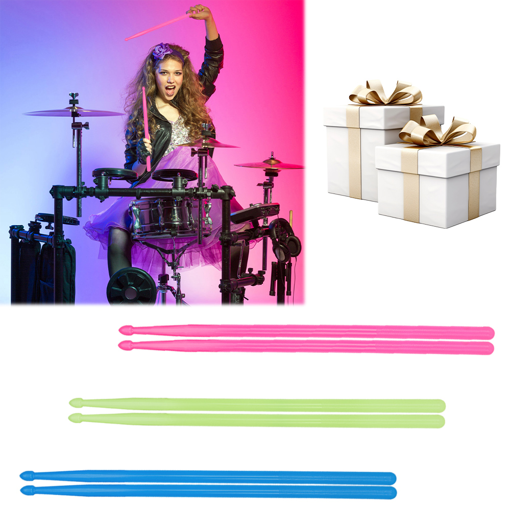 Drum Stick 5A - 5A 発光ドラムスティック暗闇で光る蛍光ドラムスティック再利用可能なジャズドラムスティックステージパフォーマンスツール用