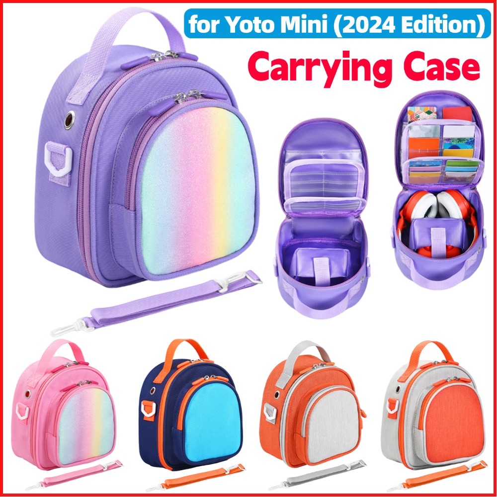 Audio Music Editing - Yoto Mini (2024年版)用 オーディオ＆ミュージックプレーヤー収納バッグ 最大30枚のカード収納可能 キッズスピーカープレーヤー