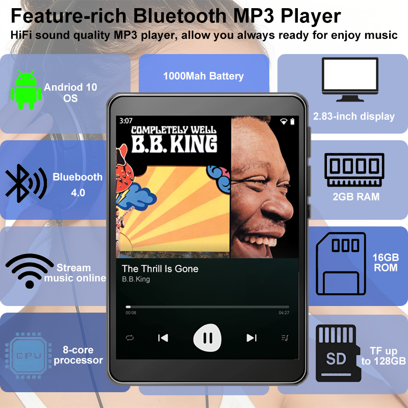 Audio Music Download Free Mp3 - WiFi MP3 プレーヤー Andriod 10 Spotify