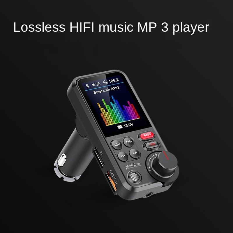 車用ワイヤレスfm送信機,Bluetooth互換,急速充電, - Audio Music Free Mp3 のレビューと価格