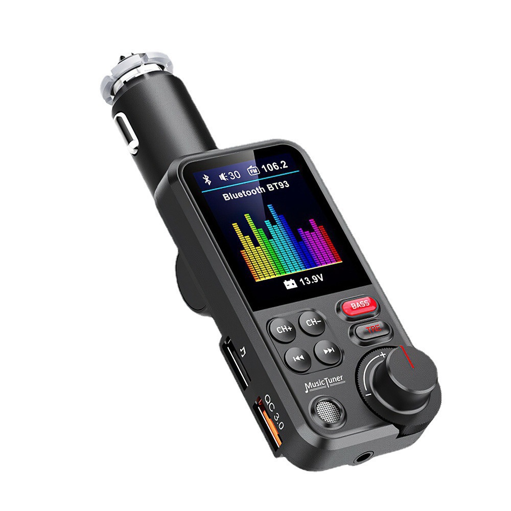 車用ワイヤレスfm送信機,Bluetooth互換,急速充電, - Audio Music Free Mp3 のレビューと価格