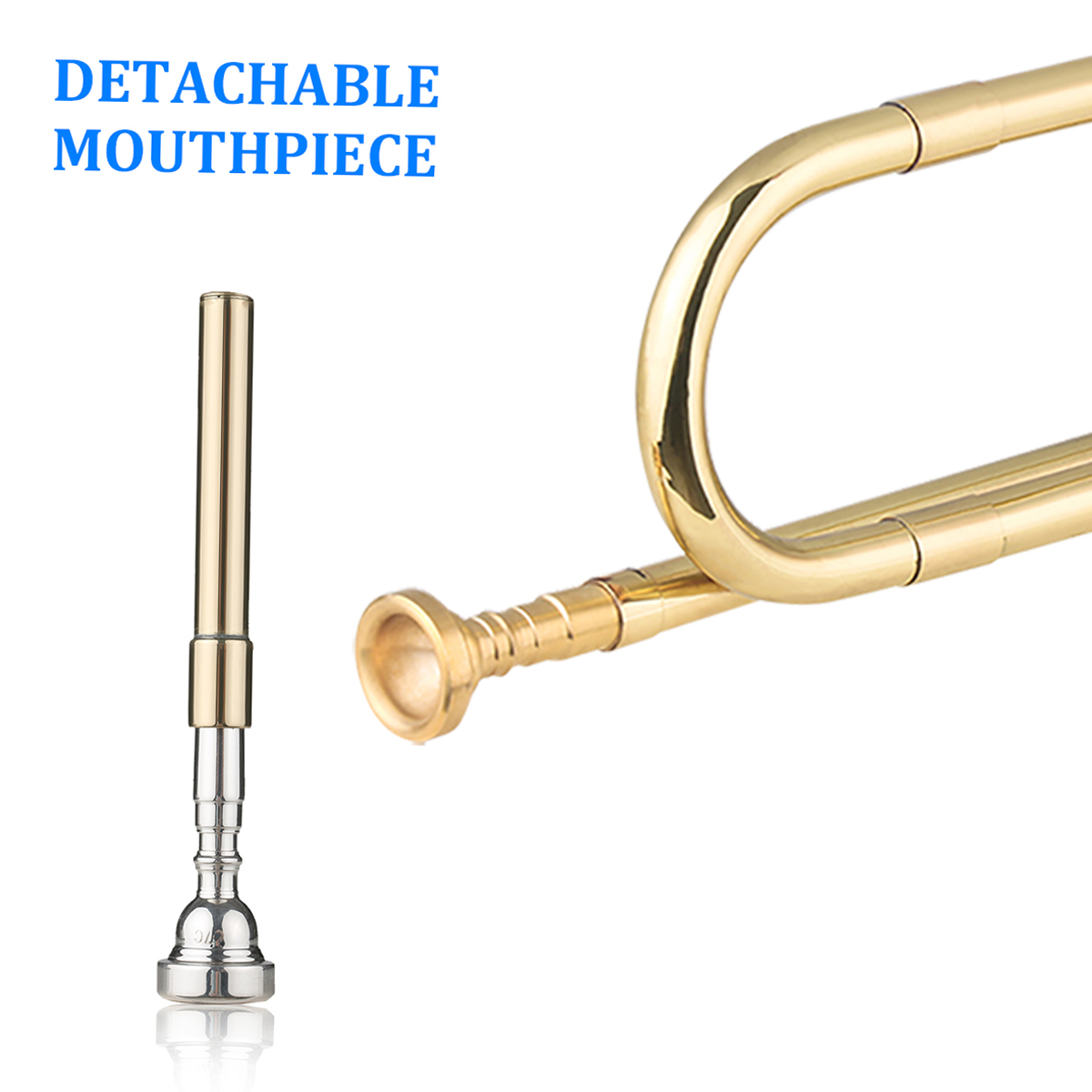 金メッキ真鍮cブグルコールトランペット、初心者用マウスピース - Trombone Mouthpiece のレビューと価格
