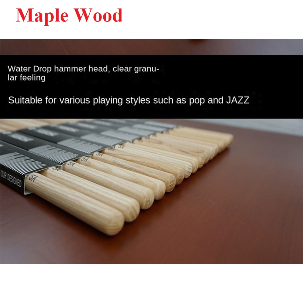 ドラムエクササイズ用メイプルウッドスティック、ヒッコリードラ - Drum Stick 5A のレビューと価格