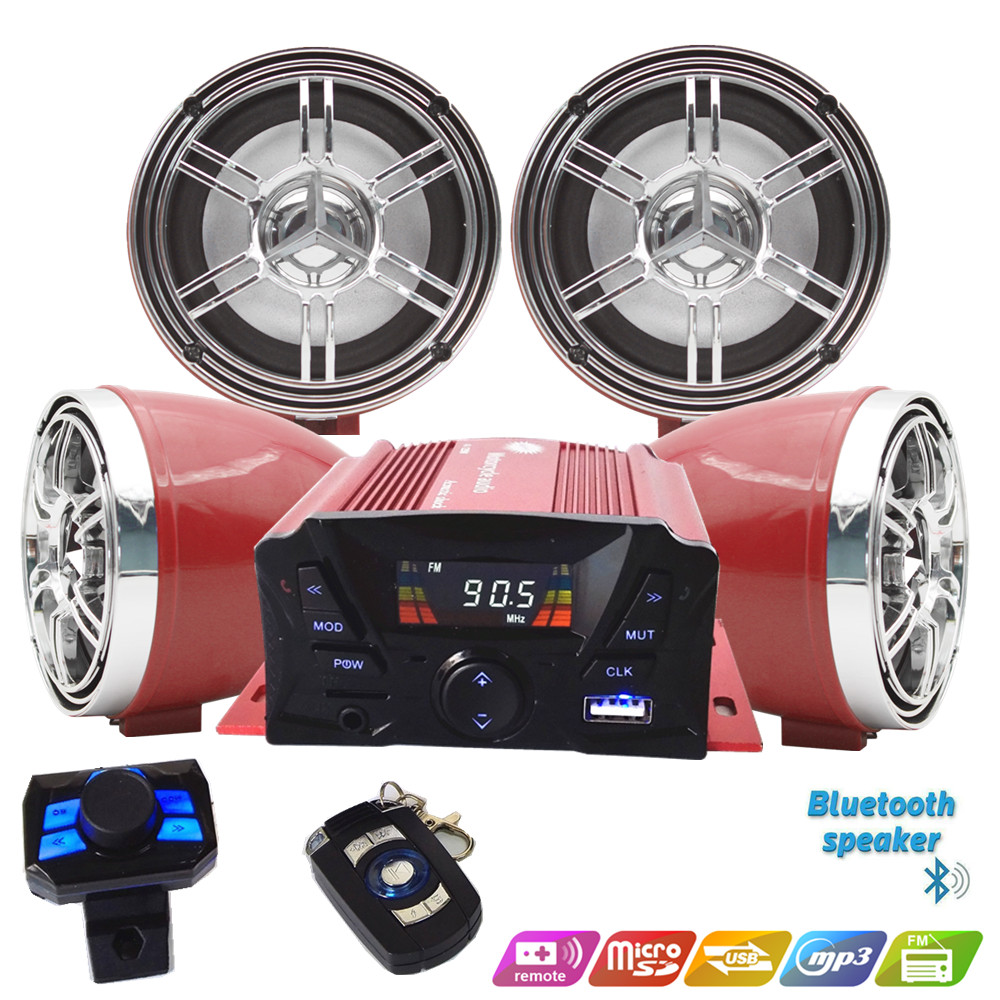 12V 4チャンネル UTV ATV ゴルフカート バイク用 - Audio Music Free Mp3 のレビューと価格