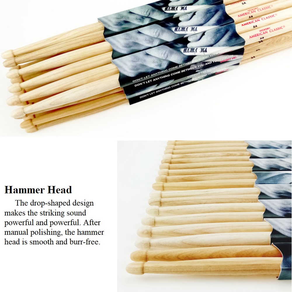 初心者と子供のためのクルミのスティック、ジャズドラムスティッ - Drum Stick 5A のレビューと価格