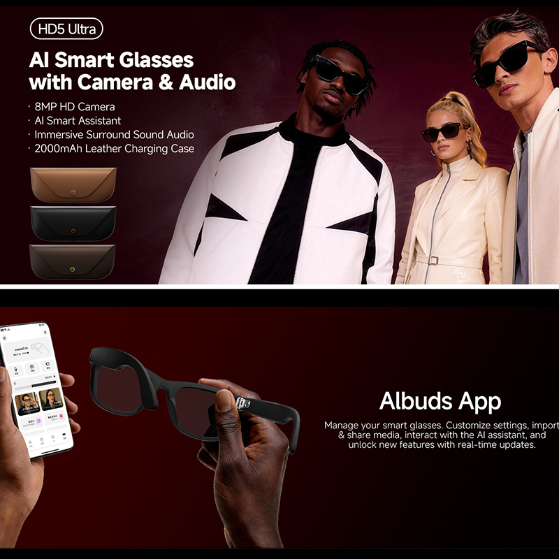 2026年新型AIスマートグラス 8MP HDカメラ AI翻 - Audio Music To Video Ai のレビューと価格