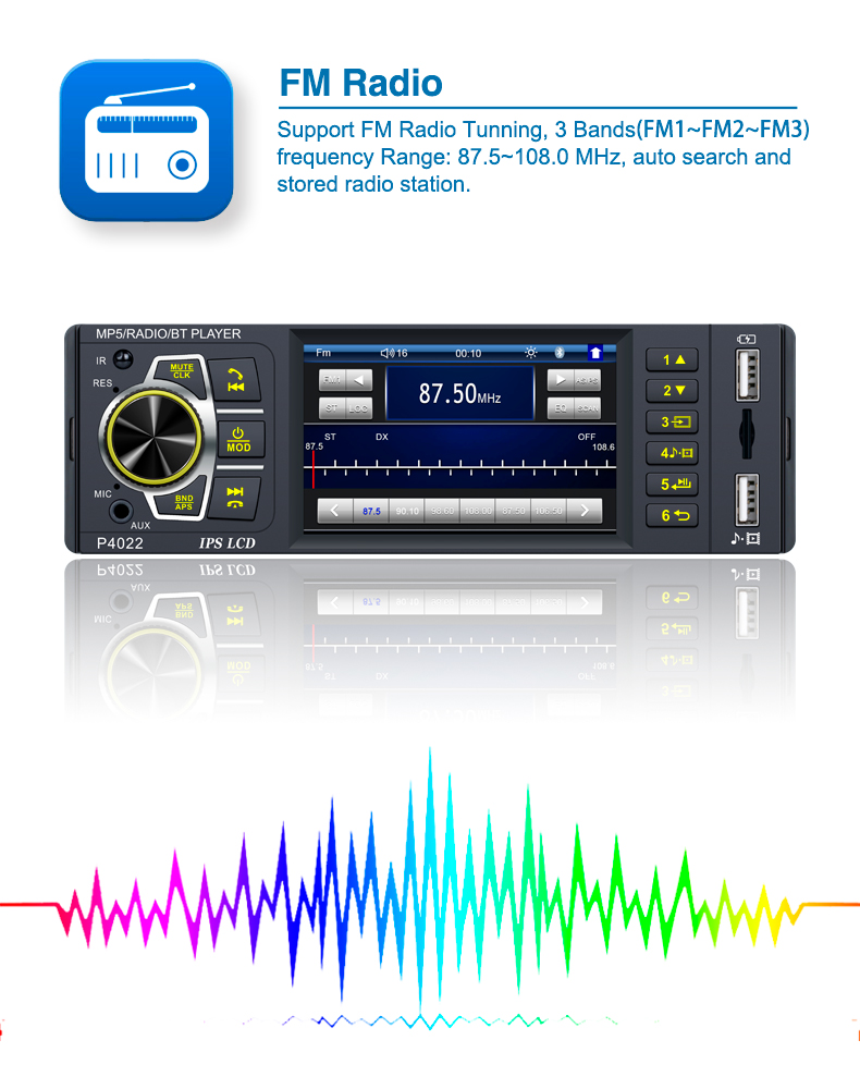 タッチスクリーン付きステレオカーラジオ,Bluetooth音 - Audio Music Free Mp3 のレビューと価格