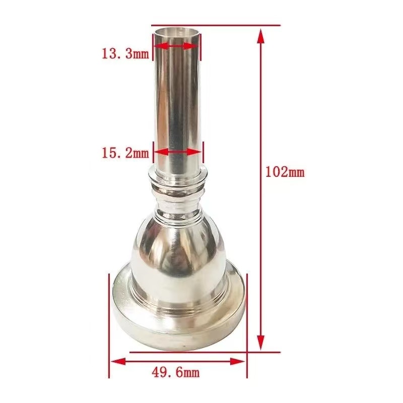 7Cトランペットマウスピース、銀メッキトロンボーンマウスピー - Trombone Mouthpiece のレビューと価格