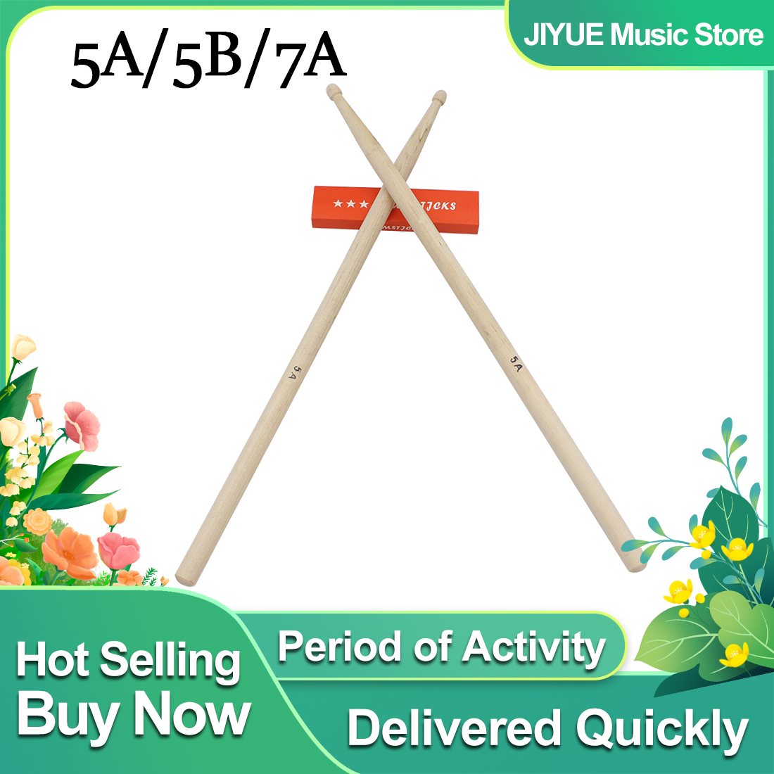 1 ペア 5A/7A/5B ドラムスティックメープルウッドド - Drum Stick 5A のレビューと価格